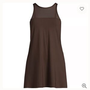 Lands' End Coffee Brown Control MeshTop Swim Dress Size 4 NWT
